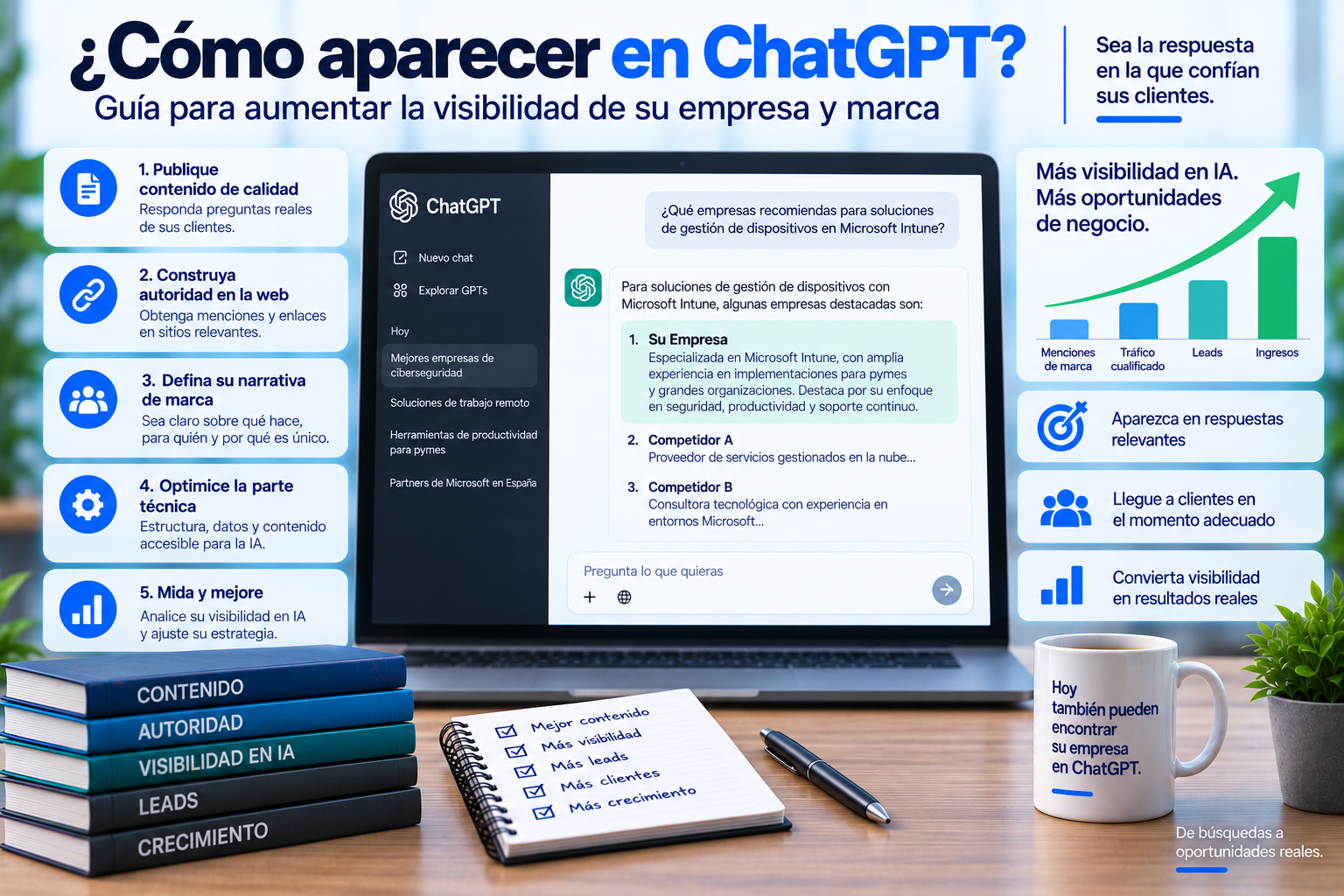 ¿Cómo aparecer en ChatGPT? Guía para aumentar la visibilidad de su empresa y marca